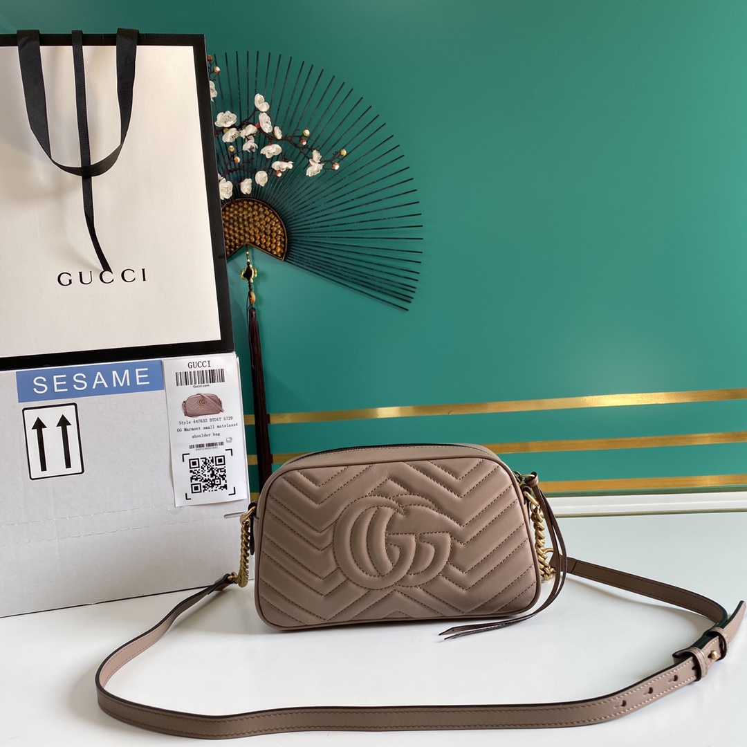 Gucci GG Marmont Small Shoulder Bag(24*12*7cm) - DopestKickz