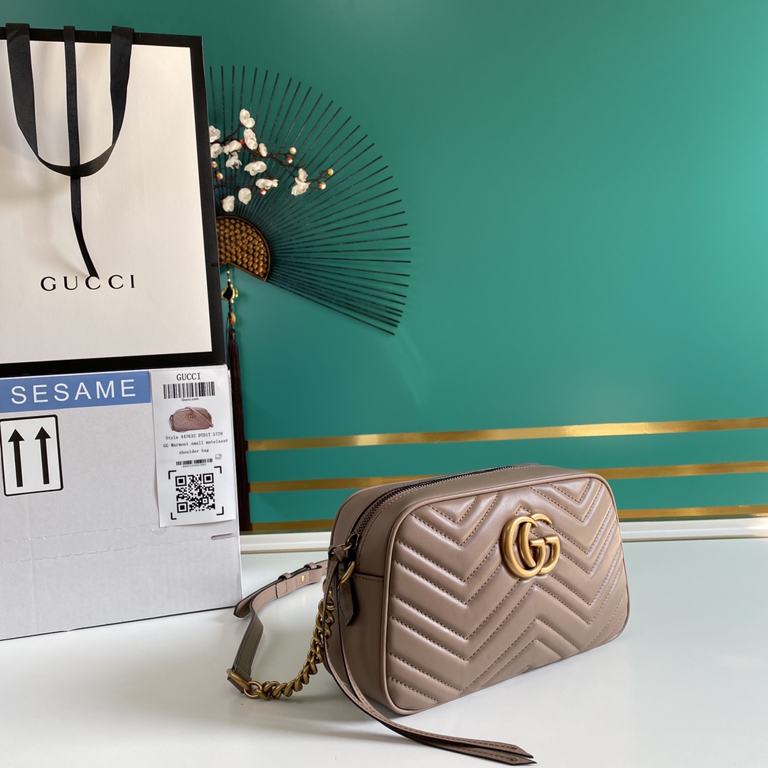 Gucci GG Marmont Small Shoulder Bag(24*12*7cm) - DopestKickz