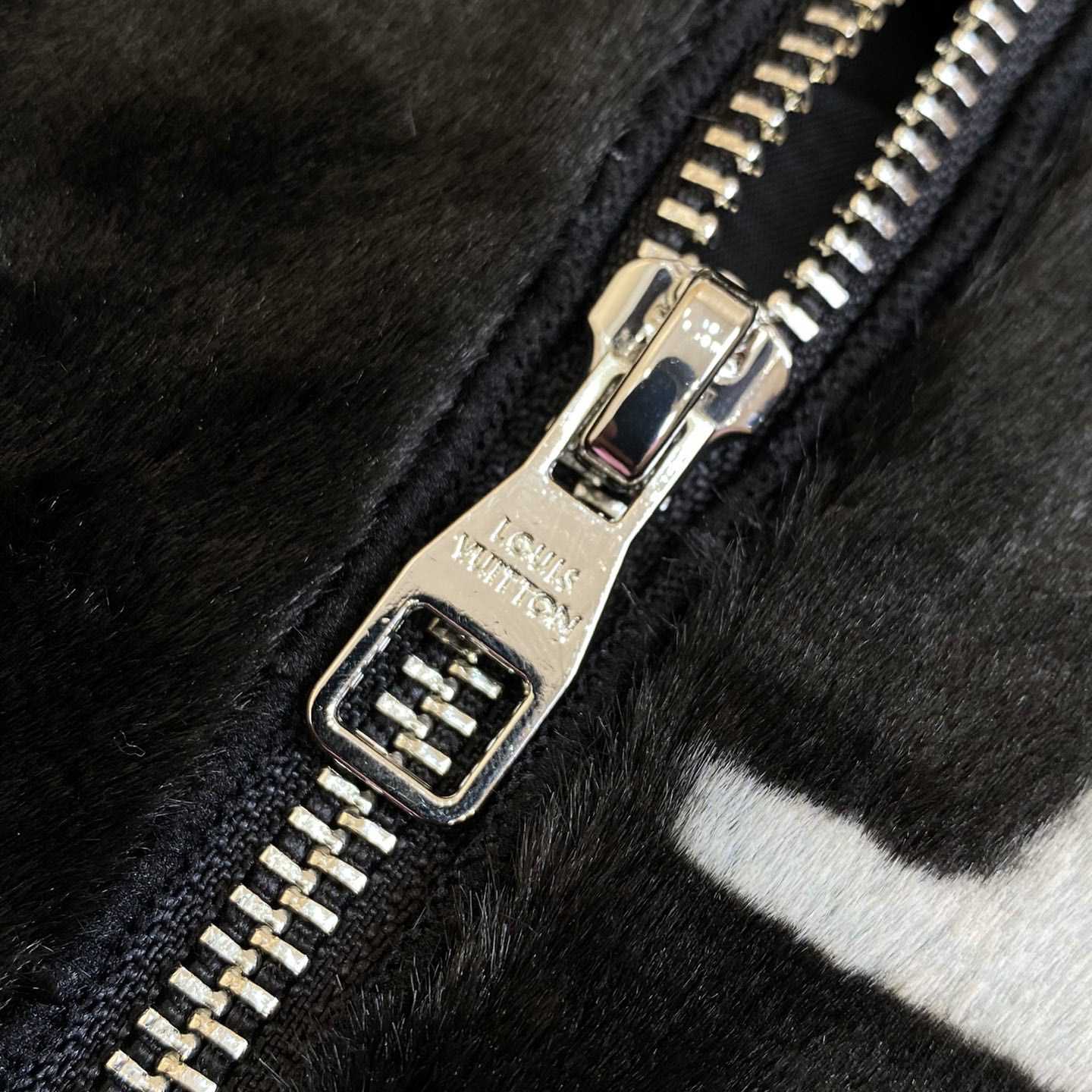 Louis Vuitton Monogram Mink Fur Zipped Hoodie  1AF390 - DopestKickz
