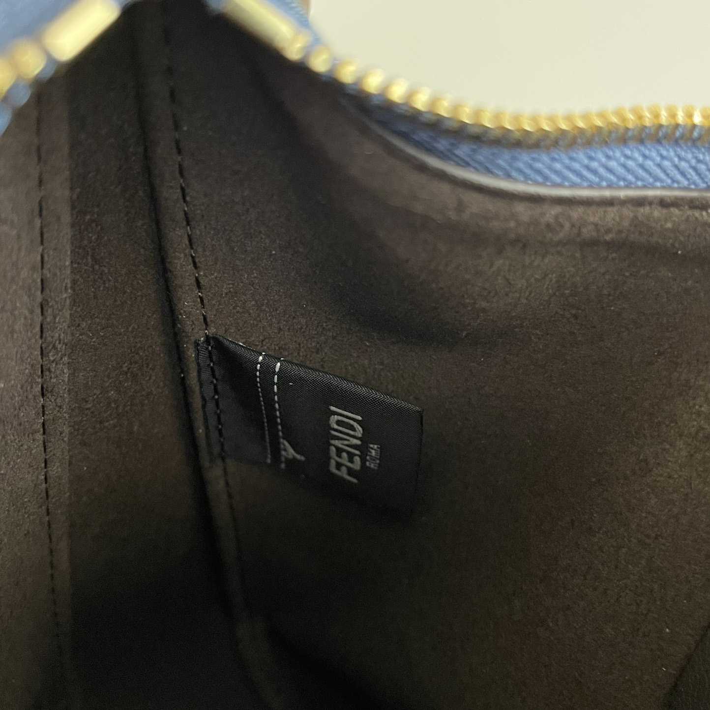 Fendi Mini Fendessence Light Blue FF Denim Fabric Mini Bag - DopestKickz