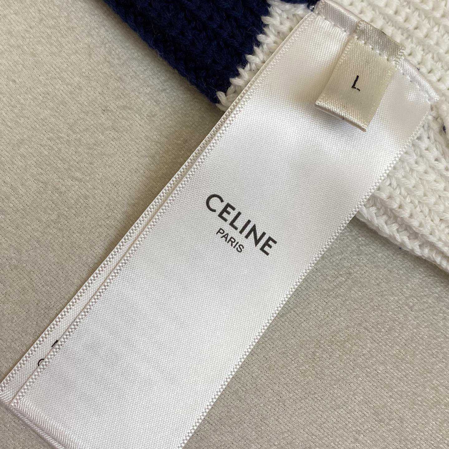 Celine Oversized Sweater In Striped Cotton - DopestKickz