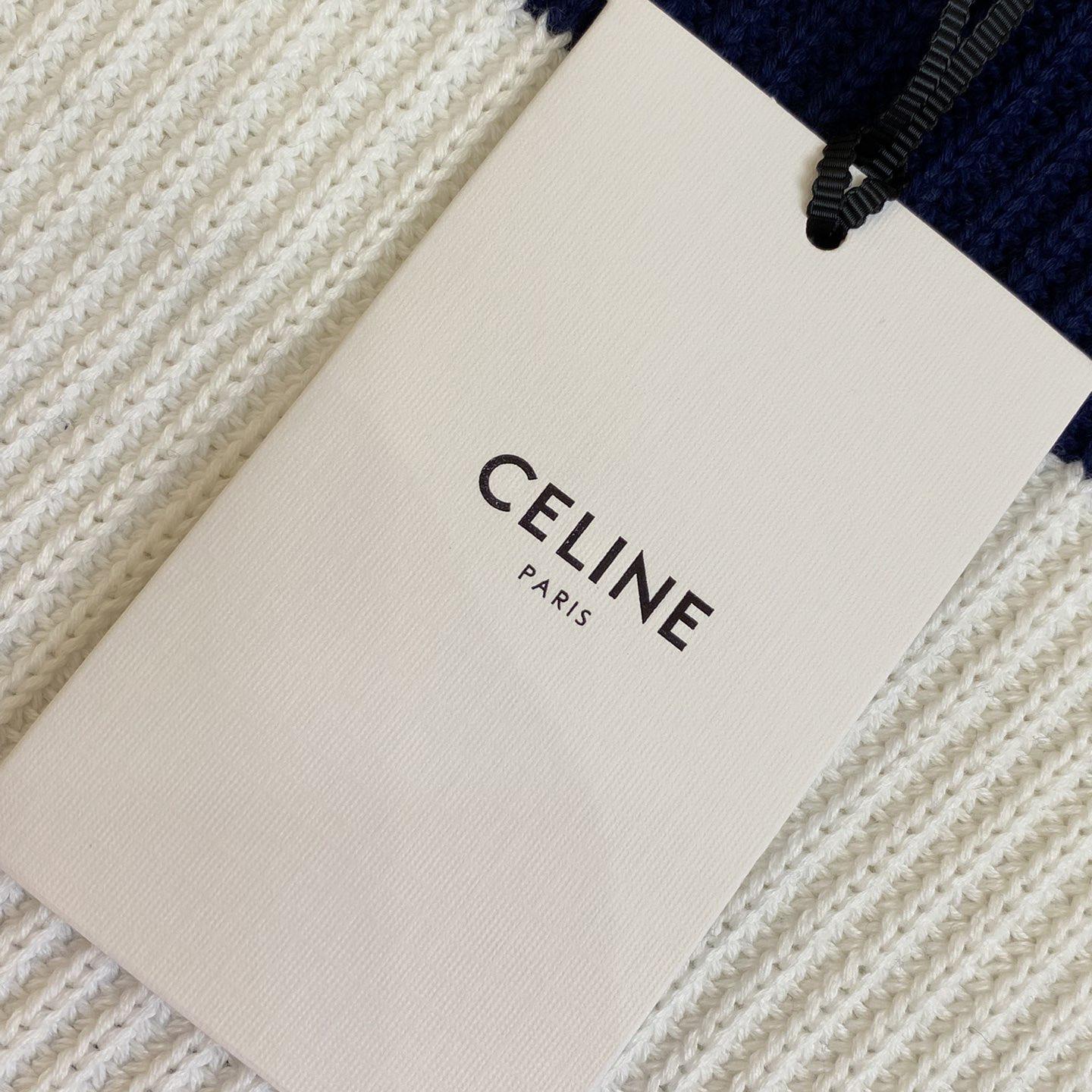 Celine Oversized Sweater In Striped Cotton - DopestKickz