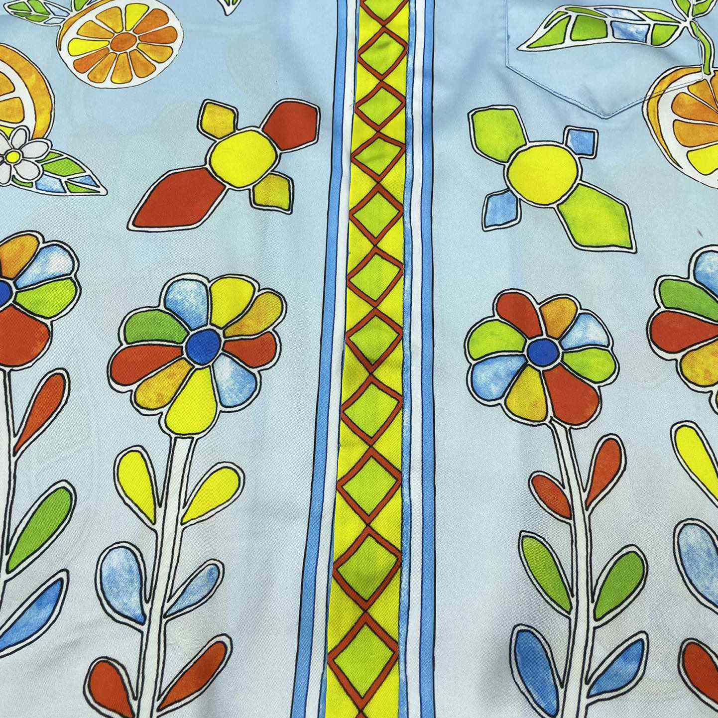 Casablanca Cuban Collar Short-Sleeve Shirt 'Yoruba Flowers'   CA3486 - DopestKickz