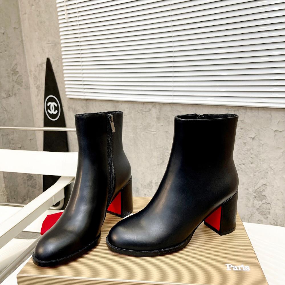 Christian Louboutin Adoxa Leather Ankle Boots - DopestKickz