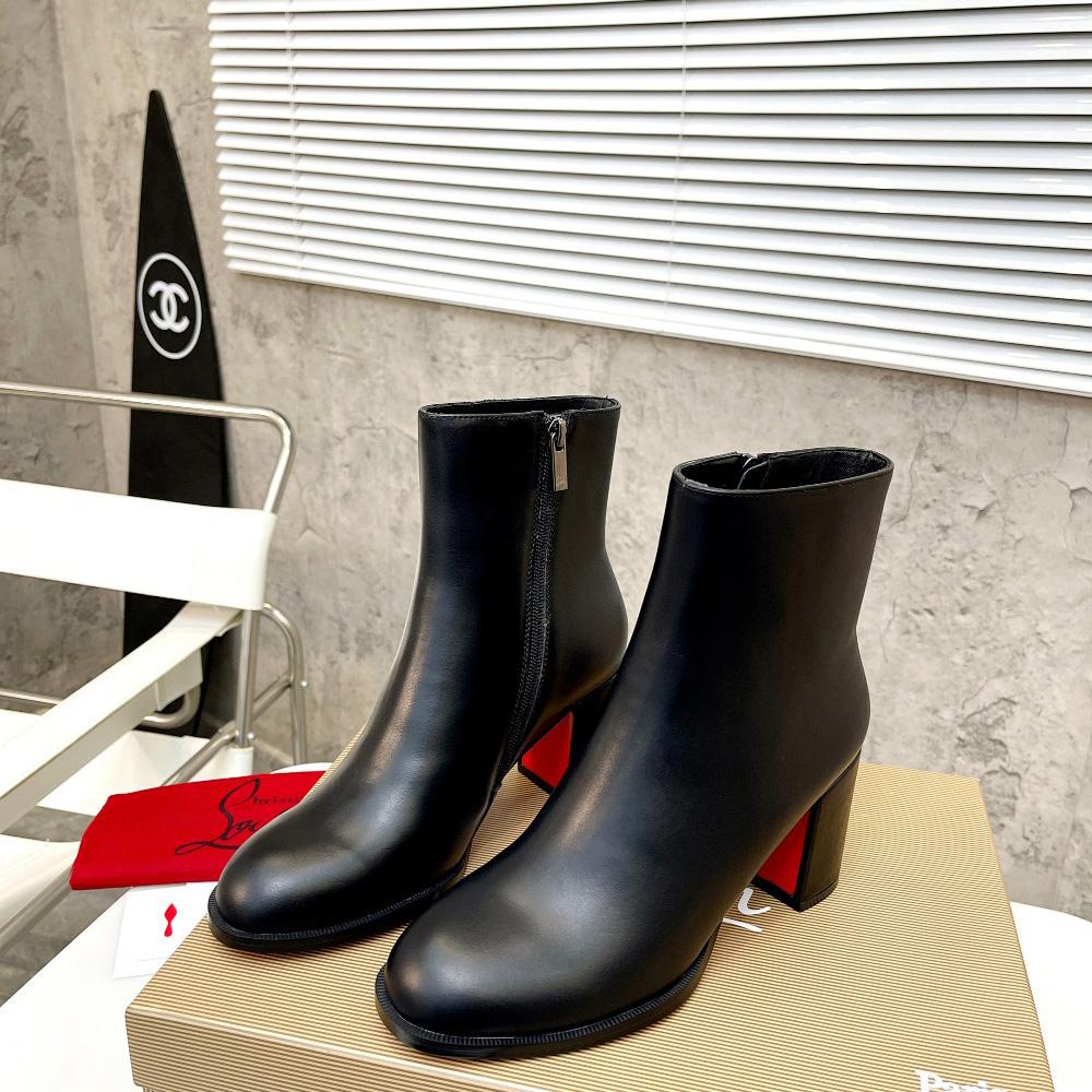 Christian Louboutin Adoxa Leather Ankle Boots - DopestKickz