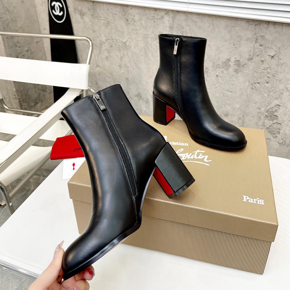 Christian Louboutin Adoxa Leather Ankle Boots - DopestKickz