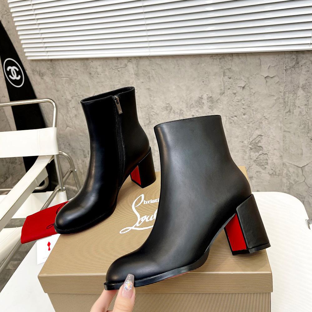 Christian Louboutin Adoxa Leather Ankle Boots - DopestKickz