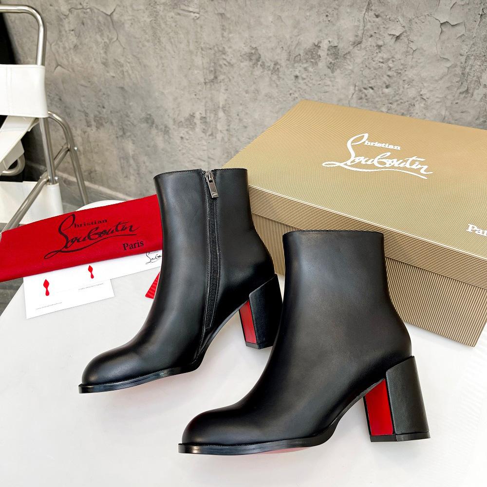 Christian Louboutin Adoxa Leather Ankle Boots - DopestKickz