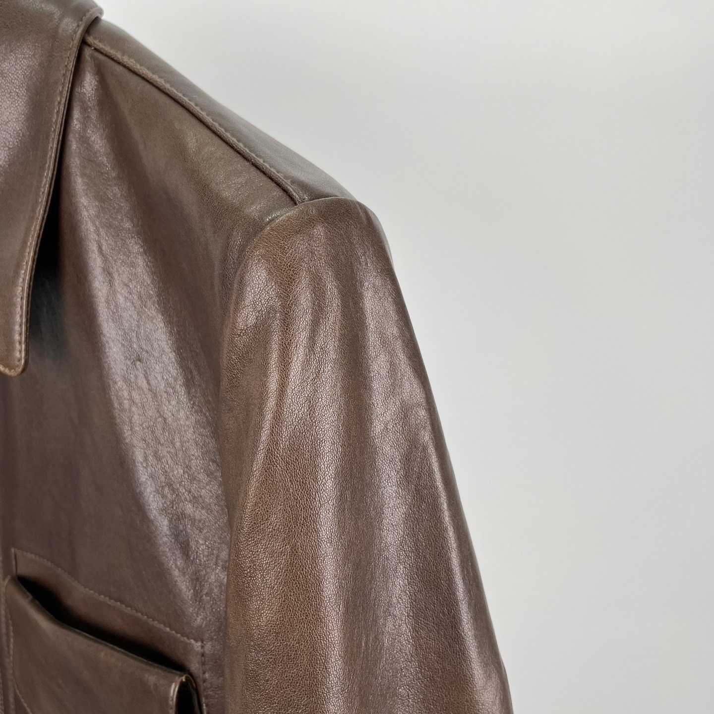 Dior Zipped Jacket Brown Napa Calfskin - DopestKickz