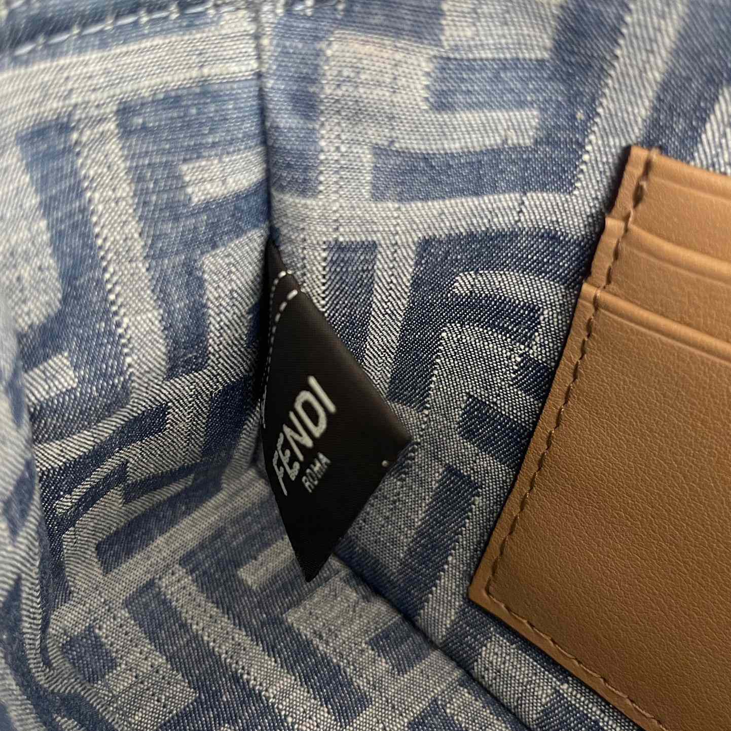 Fendi Baguette Mini Light Blue FF Denim Fabric Bag - DopestKickz