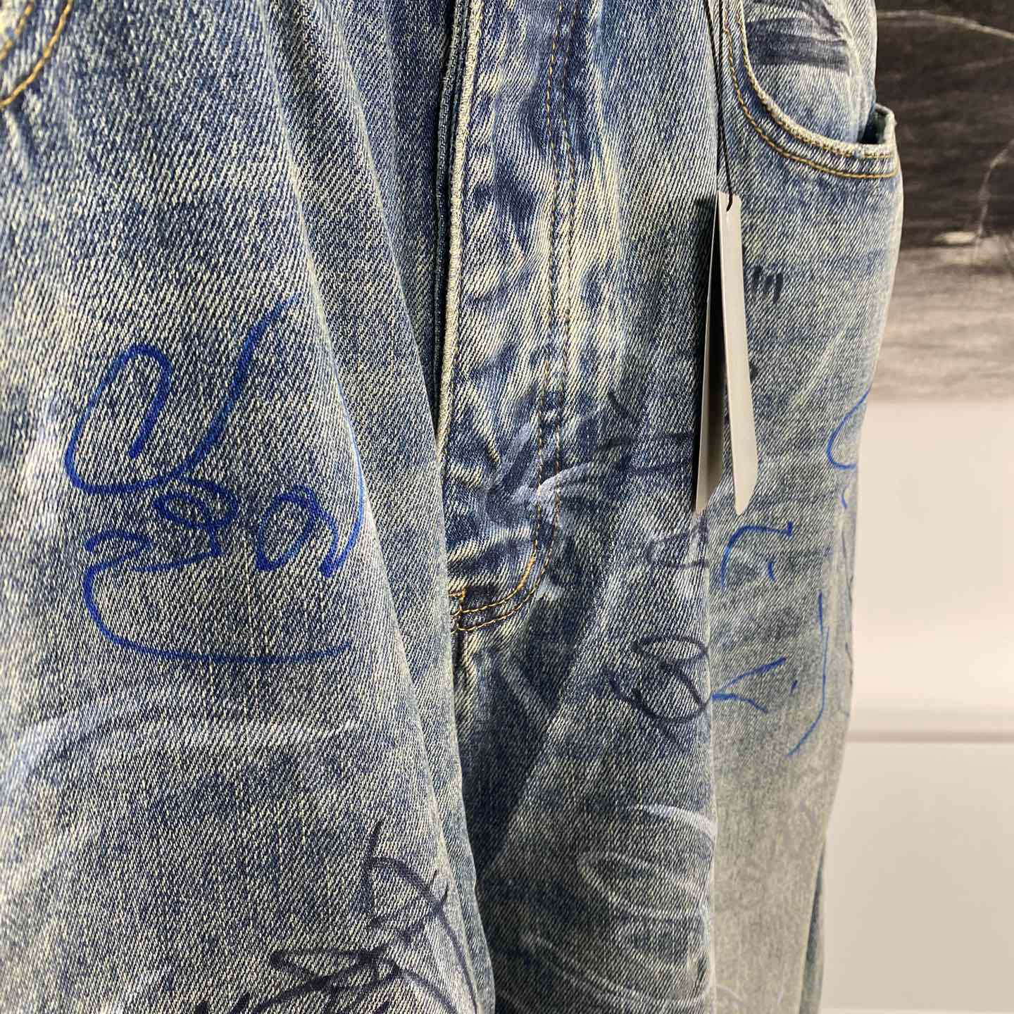 Balenciaga Graffiti Baggy Jeans - DopestKickz