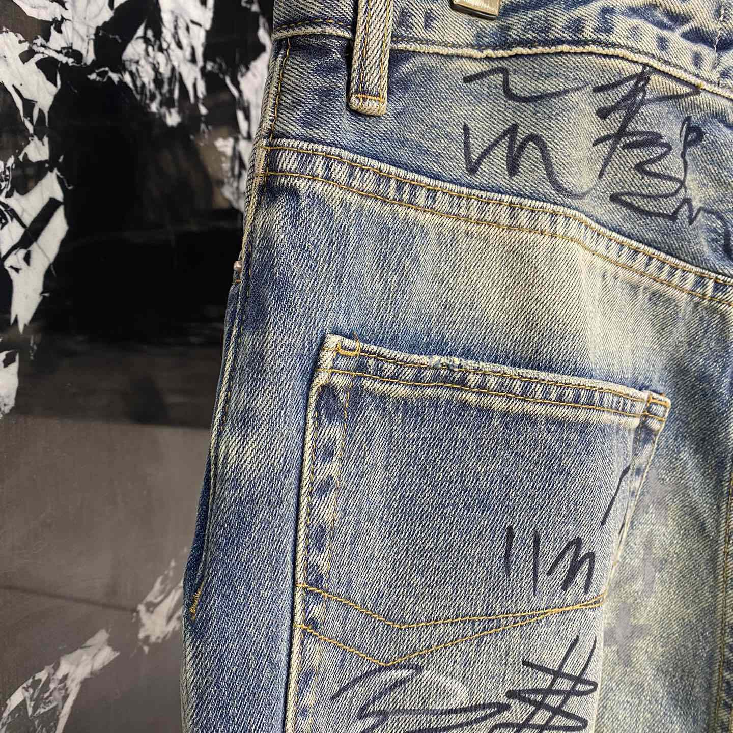Balenciaga Graffiti Baggy Jeans - DopestKickz