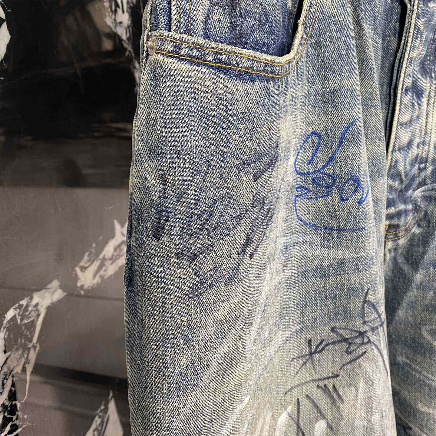 Balenciaga Graffiti Baggy Jeans - DopestKickz