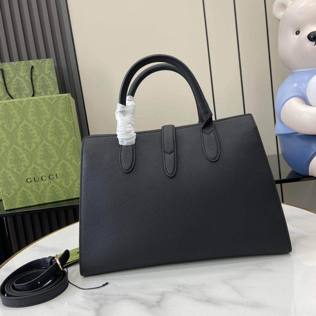 Gucci Medium Tote Bag With Hook Closure - DopestKickz