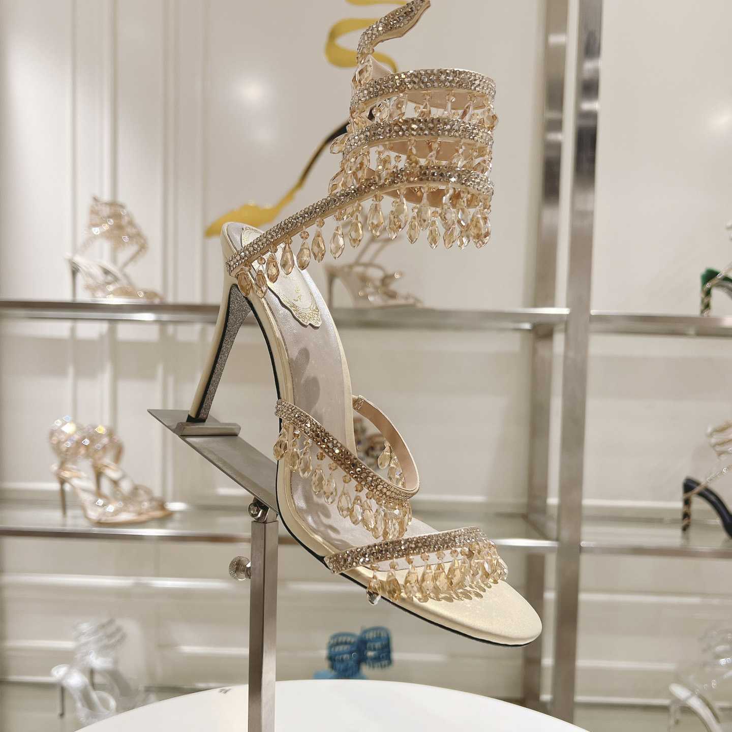 Rene Caovilla Natural Chandelier Sandals - DopestKickz