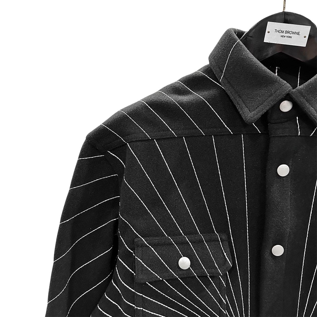 Rick Owens Oversized Outershirt Boiled Wool Radiance - DopestKickz