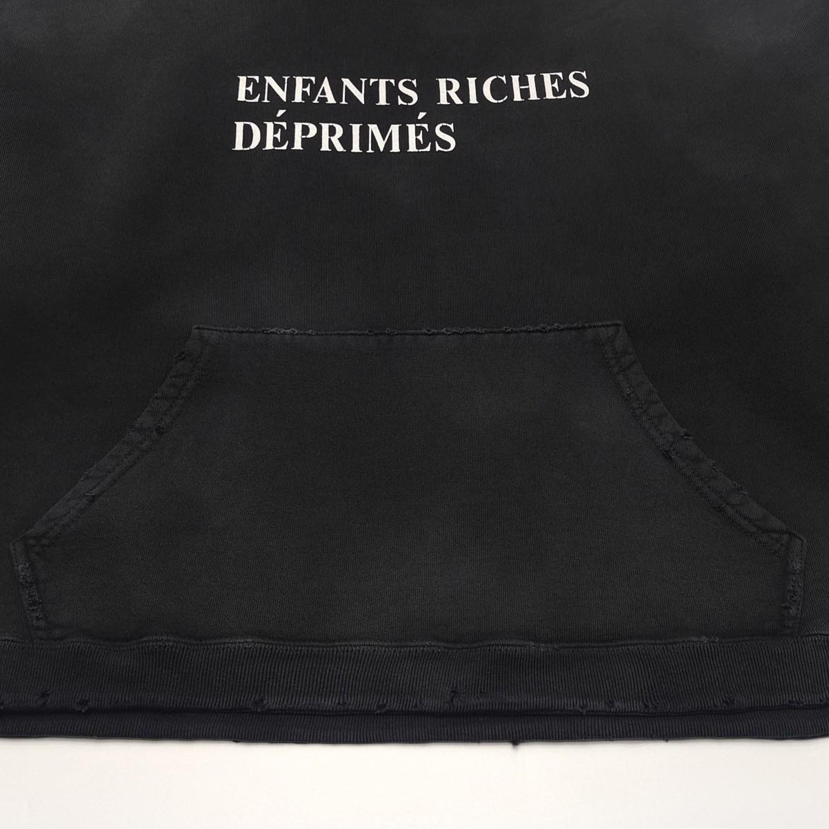 Enfants Riches Deprimes Navy Washed Classic Logo Cotton Hoodie - DopestKickz