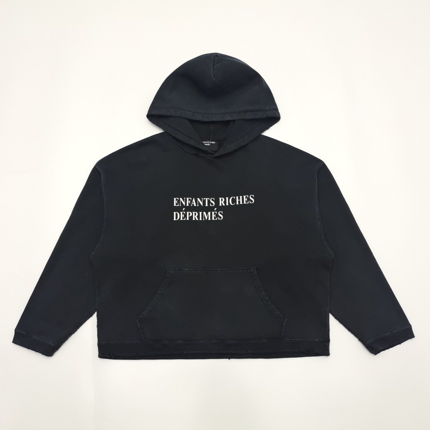 Enfants Riches Deprimes Navy Washed Classic Logo Cotton Hoodie - DopestKickz