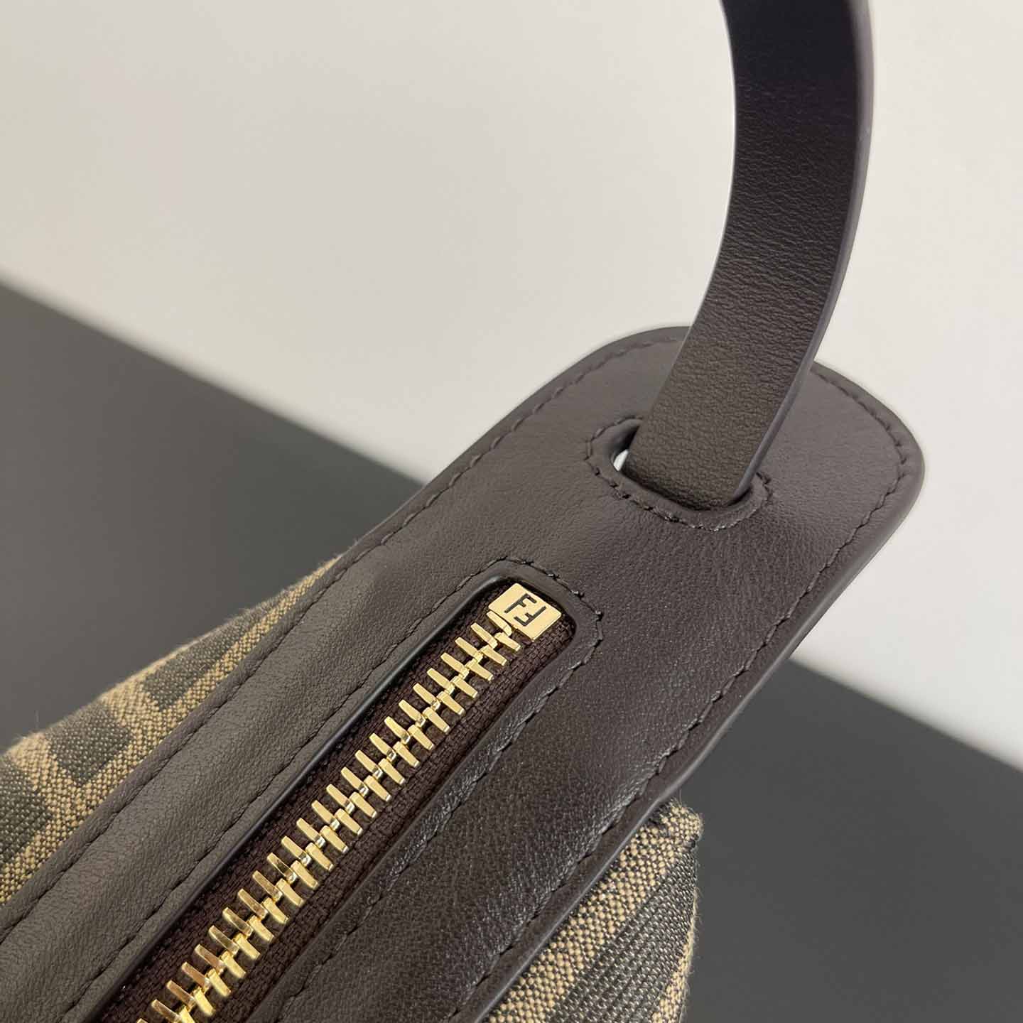 Fendi Simply Fendi Mini Brown FF Jacquard Fabric Mini Bag - DopestKickz