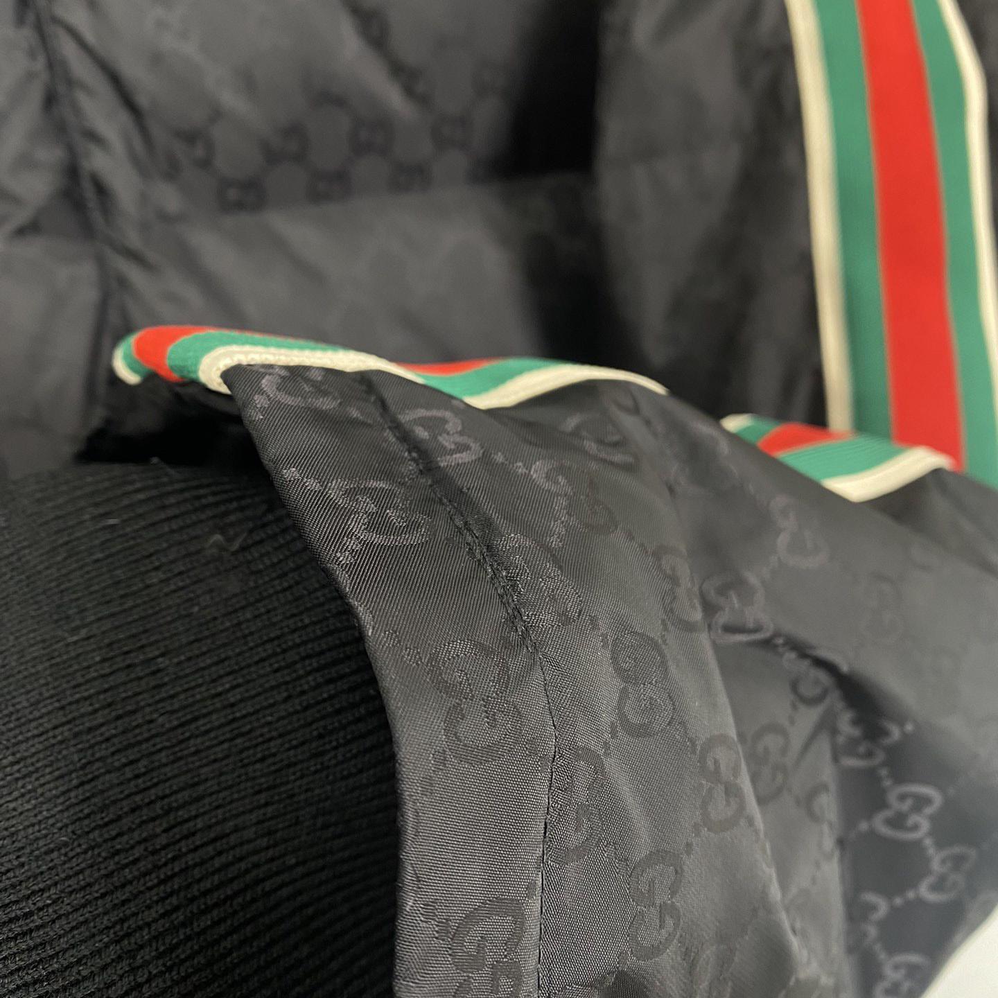 Gucci GG Nylon Jacquard Jacket With Web - DopestKickz
