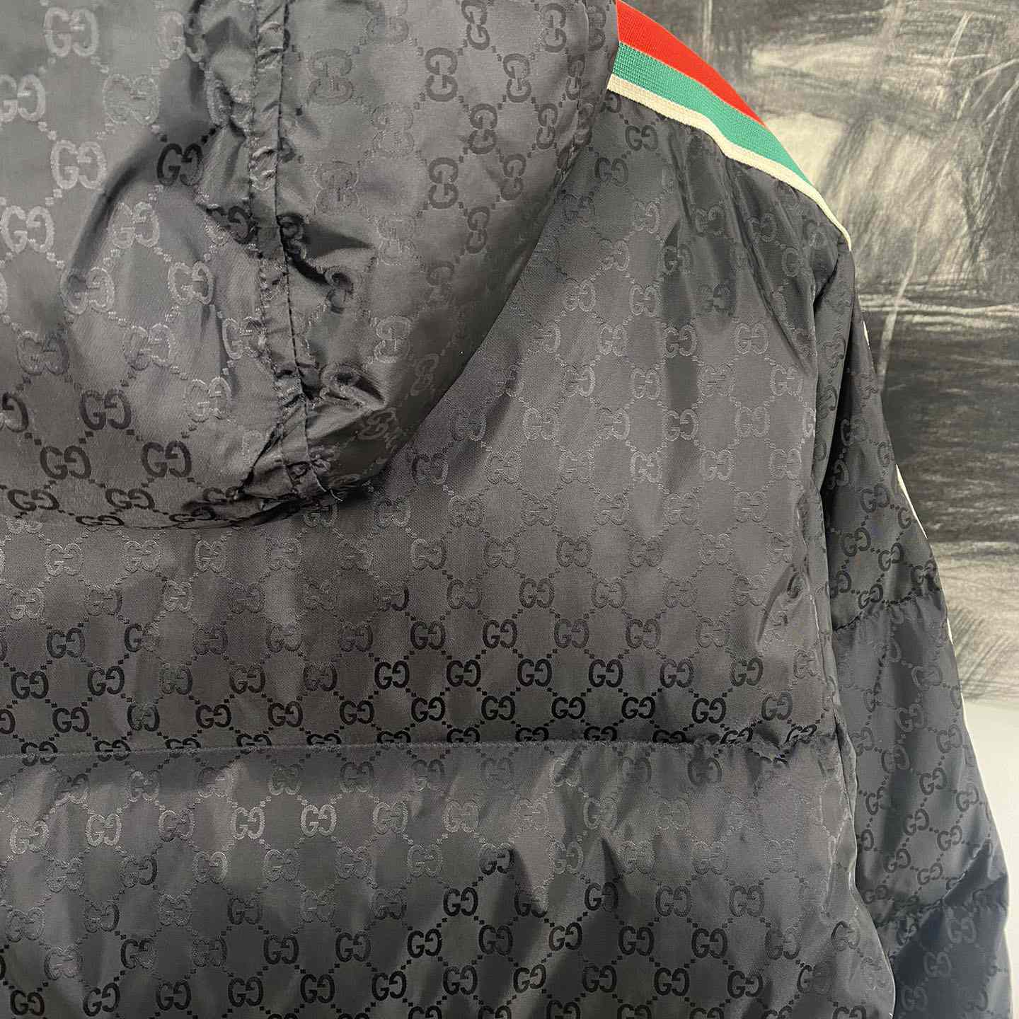 Gucci GG Nylon Jacquard Jacket With Web - DopestKickz