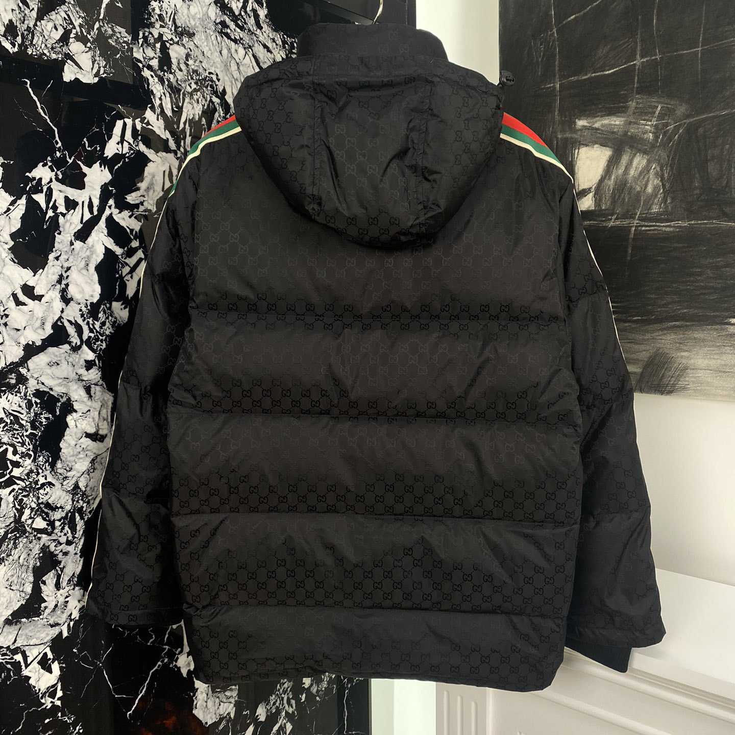 Gucci GG Nylon Jacquard Jacket With Web - DopestKickz