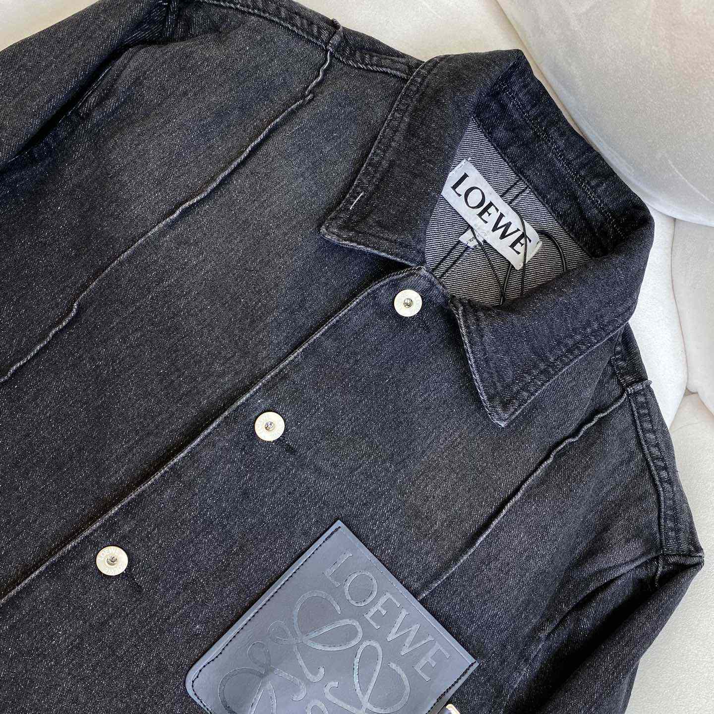 Loewe Button-Up Workwear Denim Jacket - DopestKickz