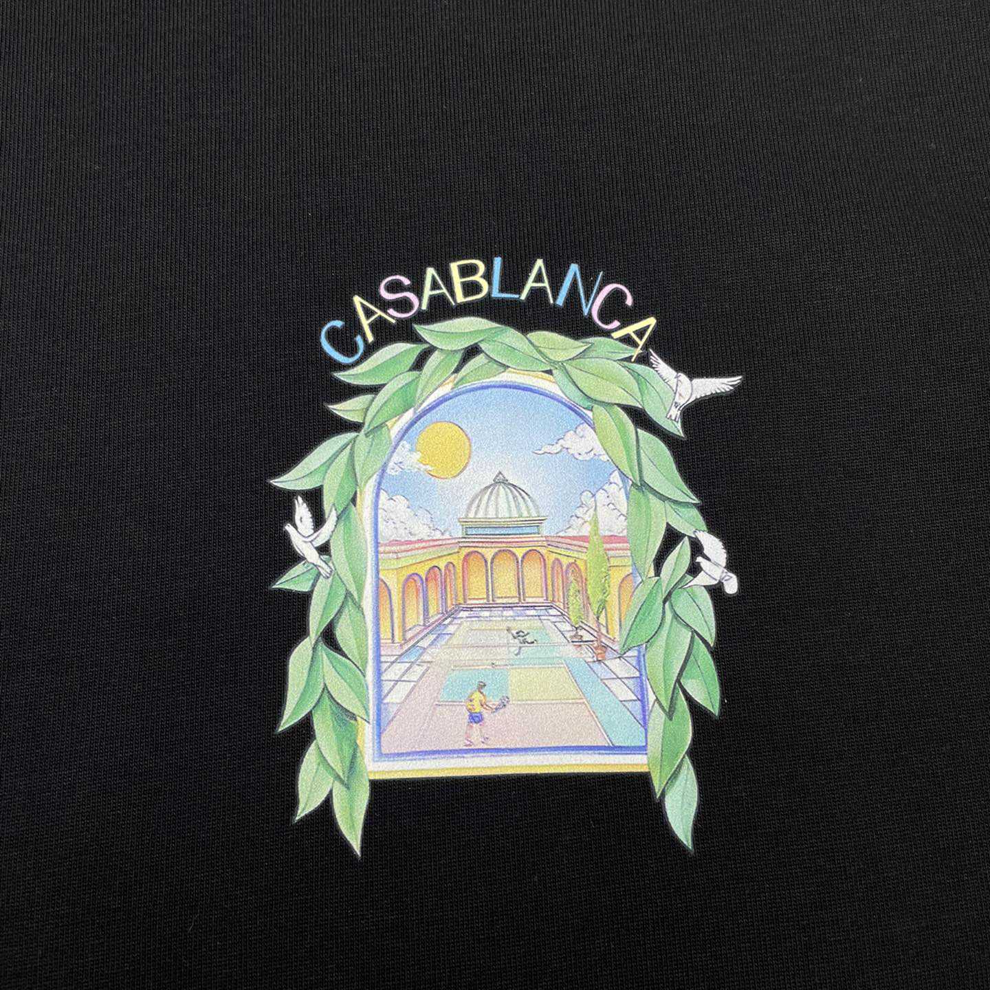 Casablanca  Black 'Casablanca Avenida' T-Shirt   C890 - DopestKickz