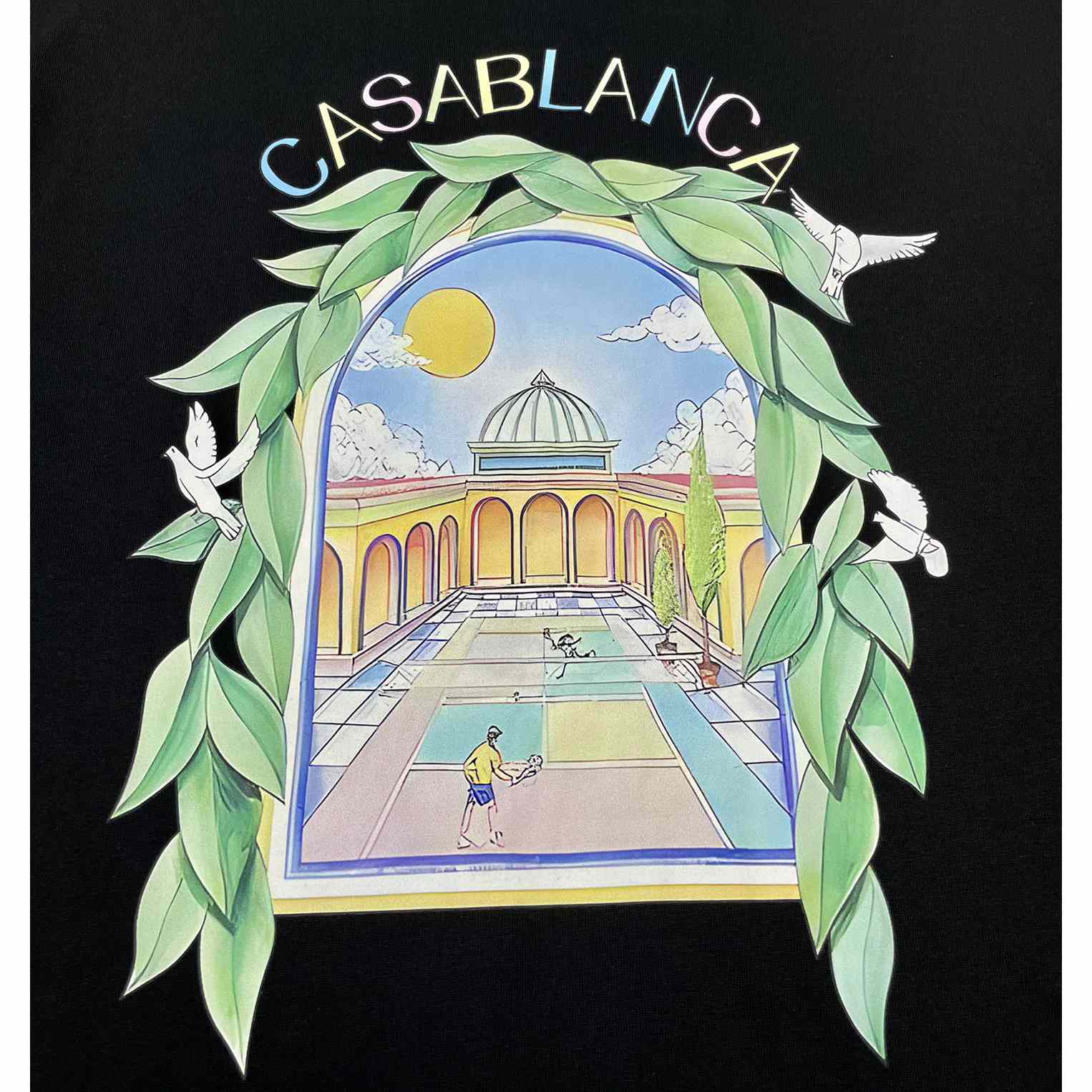Casablanca  Black 'Casablanca Avenida' T-Shirt   C890 - DopestKickz