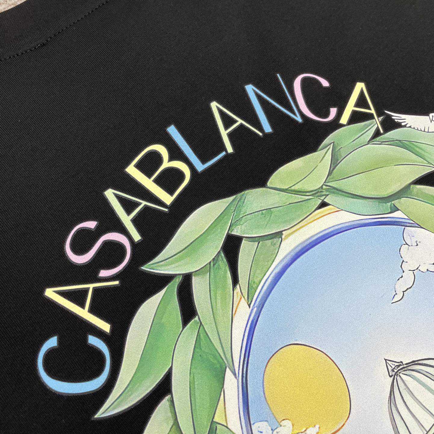 Casablanca  Black 'Casablanca Avenida' T-Shirt   C890 - DopestKickz