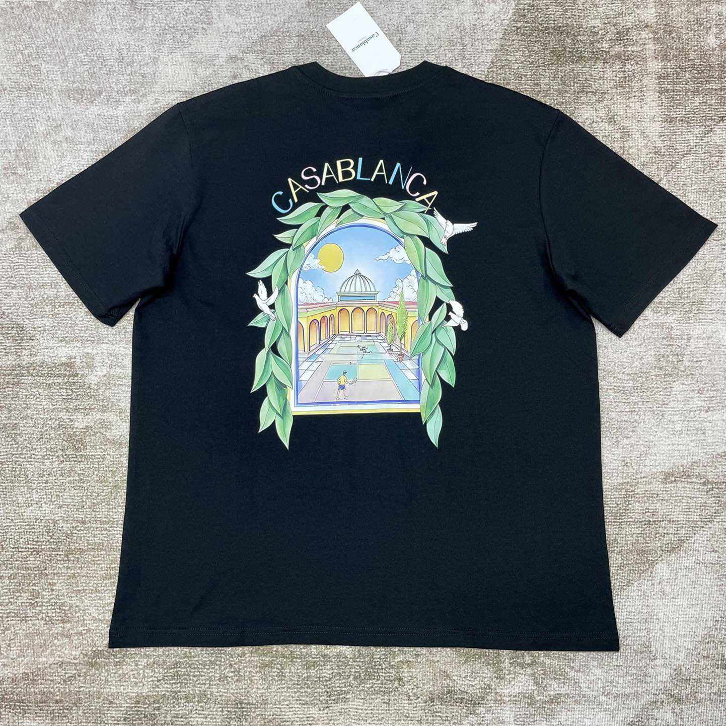 Casablanca  Black 'Casablanca Avenida' T-Shirt   C890 - DopestKickz