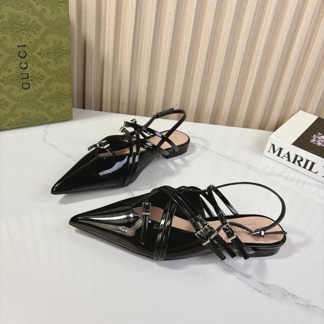 Gucci Women's Strappy Ballet Flat - DopestKickz
