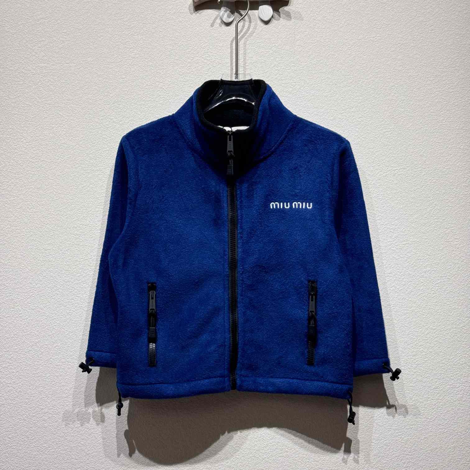 Miu Miu Logo-embroidered Fleece Sweatshirt - DopestKickz