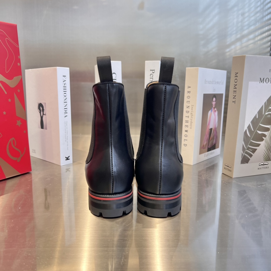 Christian Louboutin Leather Ankle Boots - DopestKickz