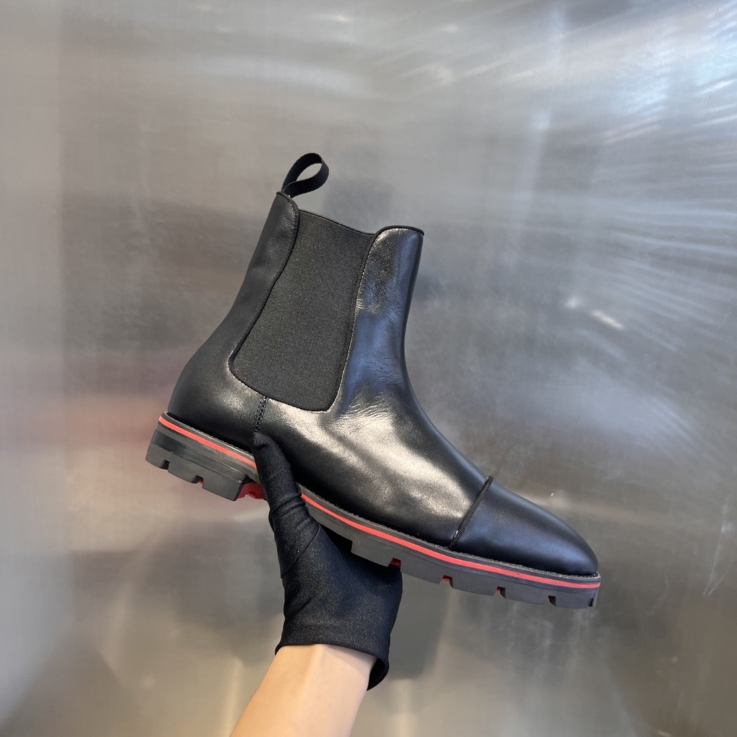 Christian Louboutin Leather Ankle Boots - DopestKickz