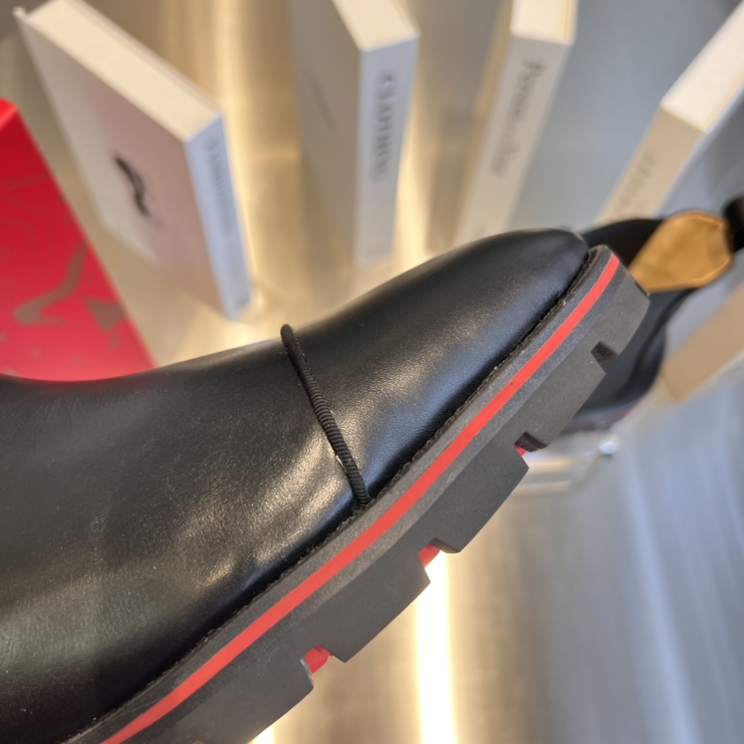 Christian Louboutin Leather Ankle Boots - DopestKickz