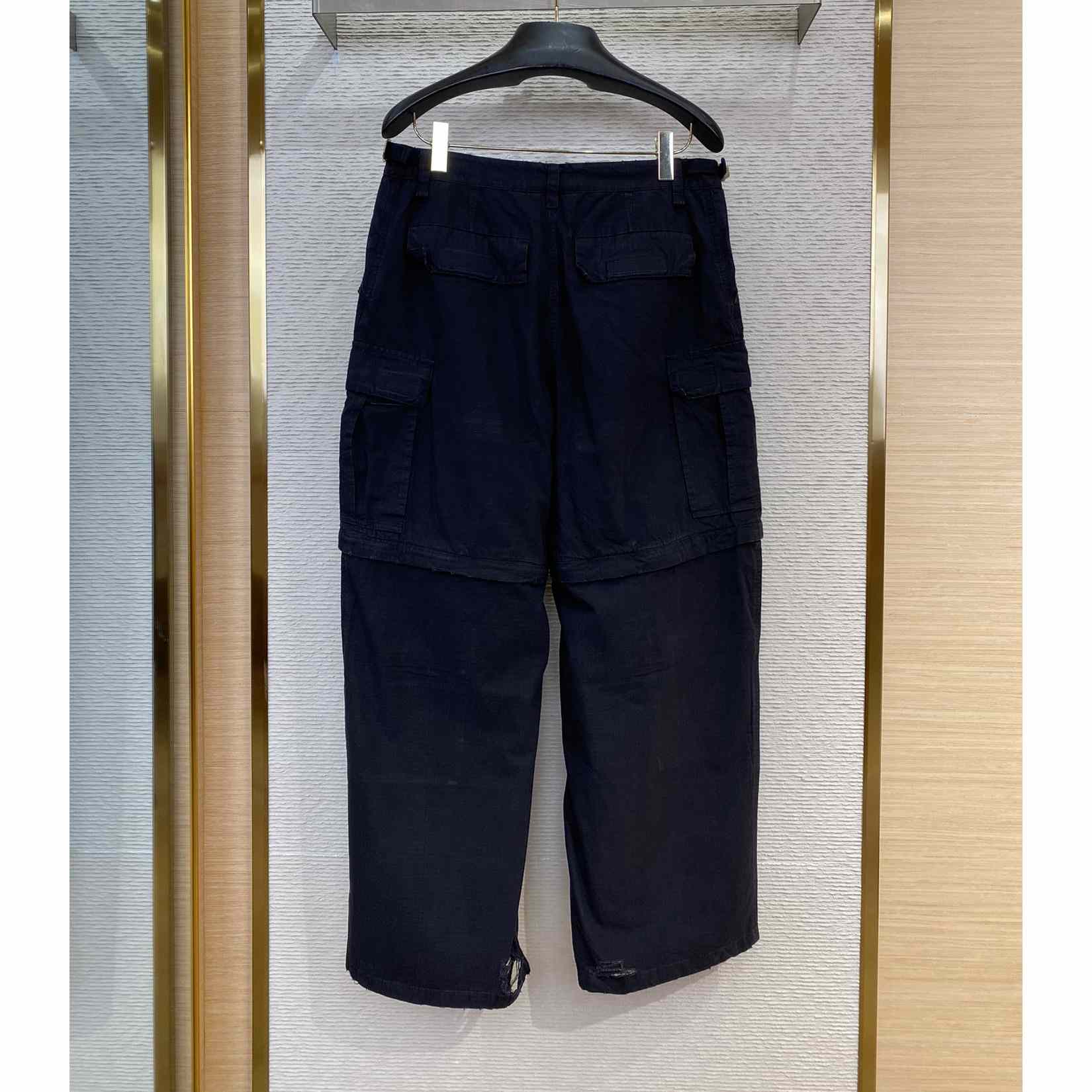 Balenciaga Large Cargo Pants In Black - DopestKickz