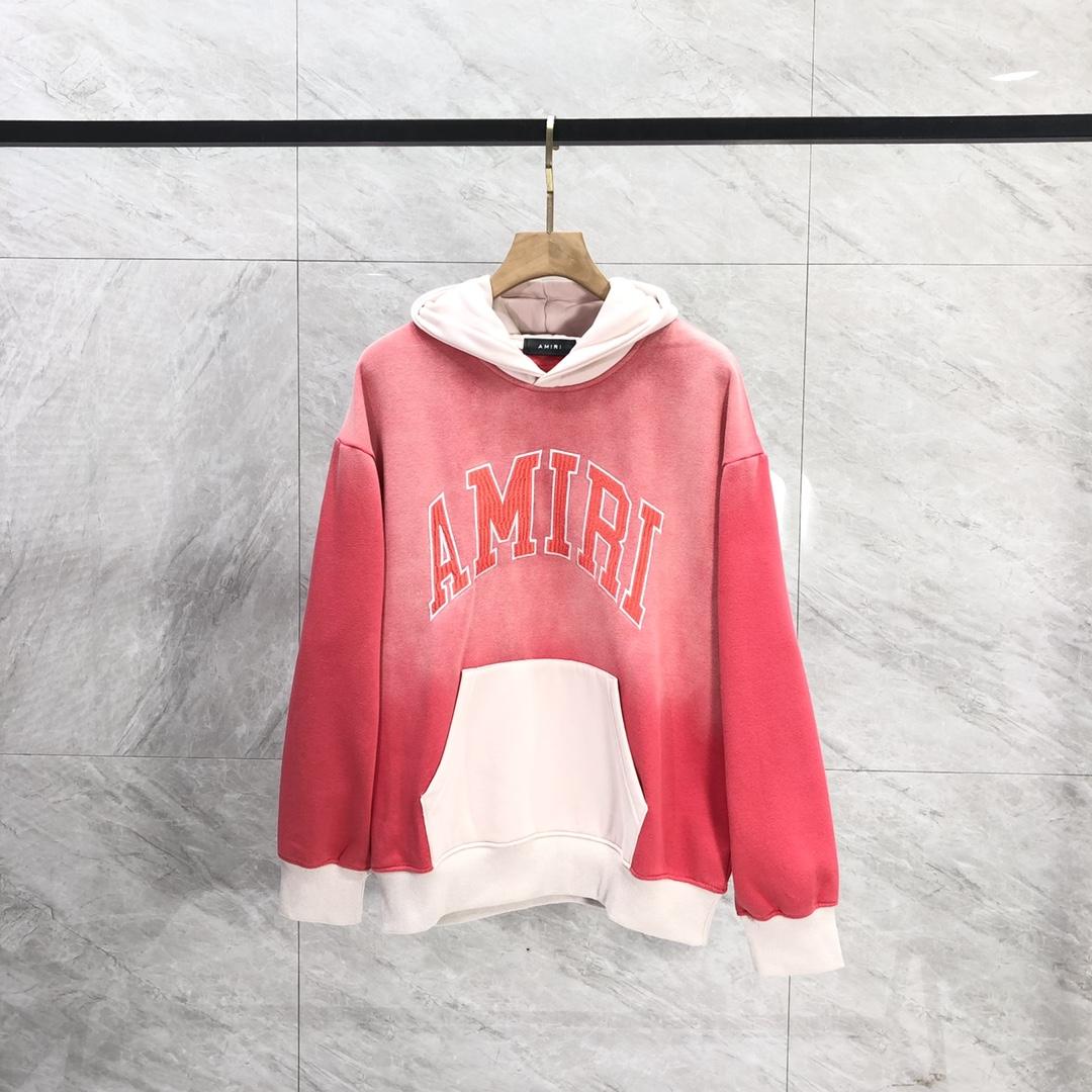 Amiri  Red 'Amiri' Vintage Oversized Hoodie - DopestKickz