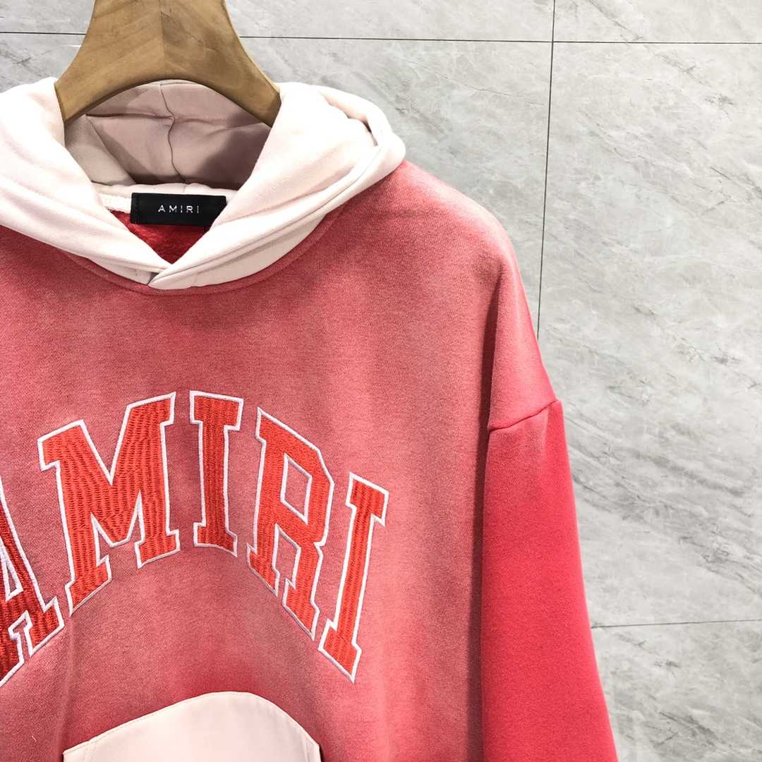 Amiri  Red 'Amiri' Vintage Oversized Hoodie - DopestKickz