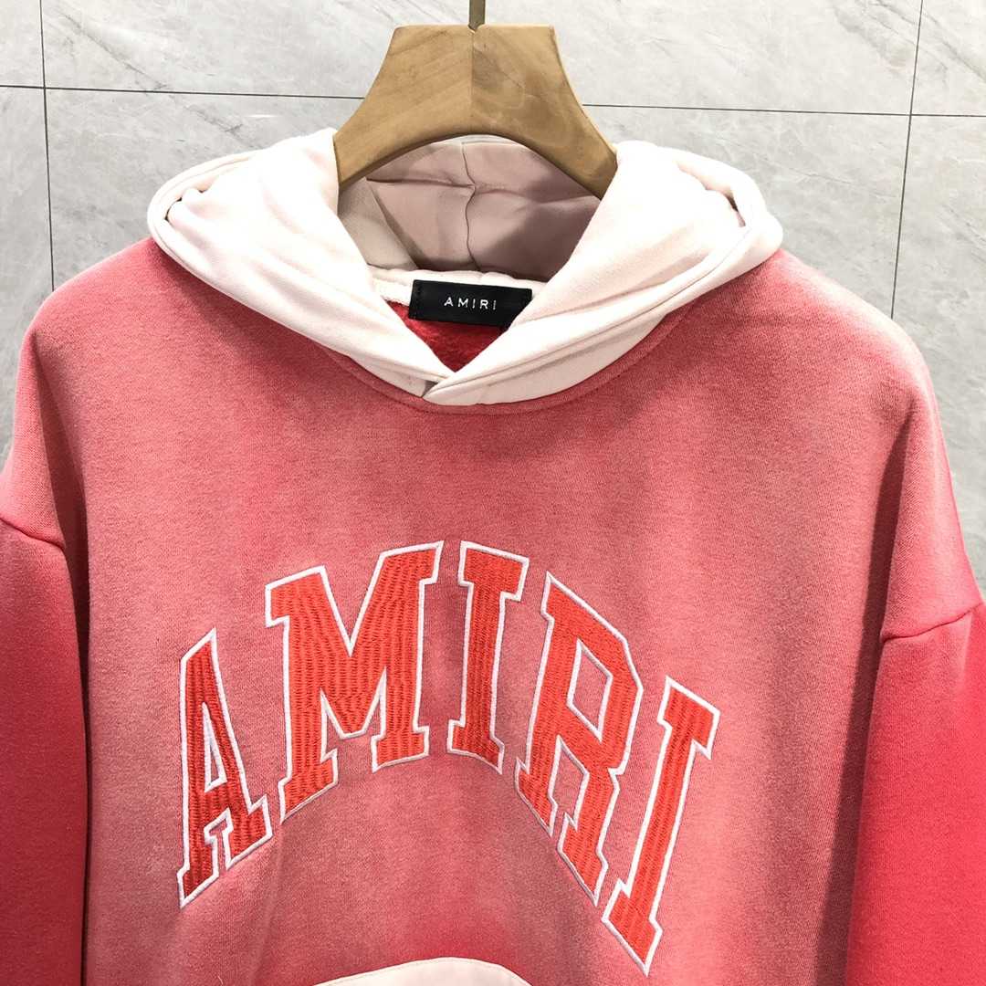 Amiri  Red 'Amiri' Vintage Oversized Hoodie - DopestKickz