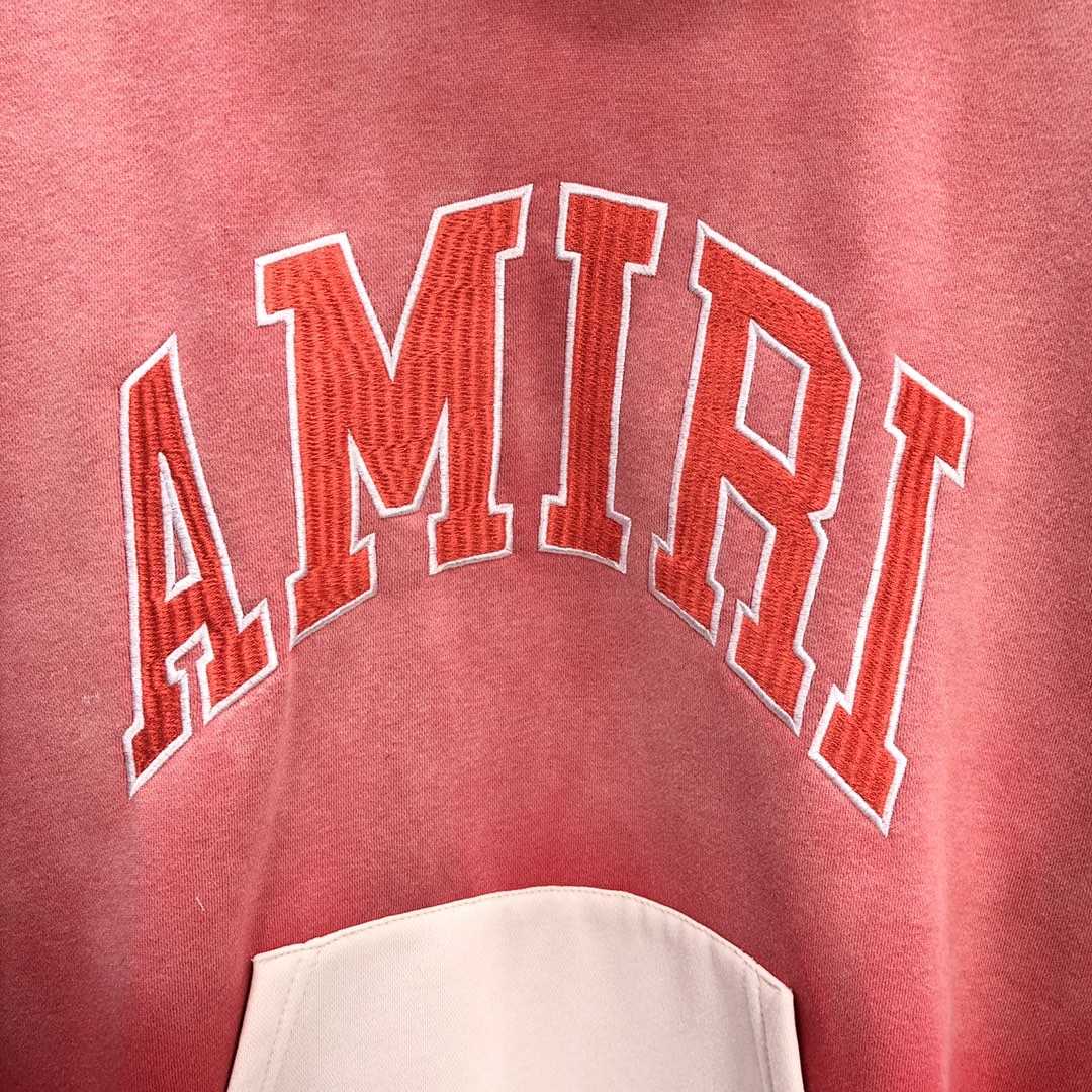 Amiri  Red 'Amiri' Vintage Oversized Hoodie - DopestKickz