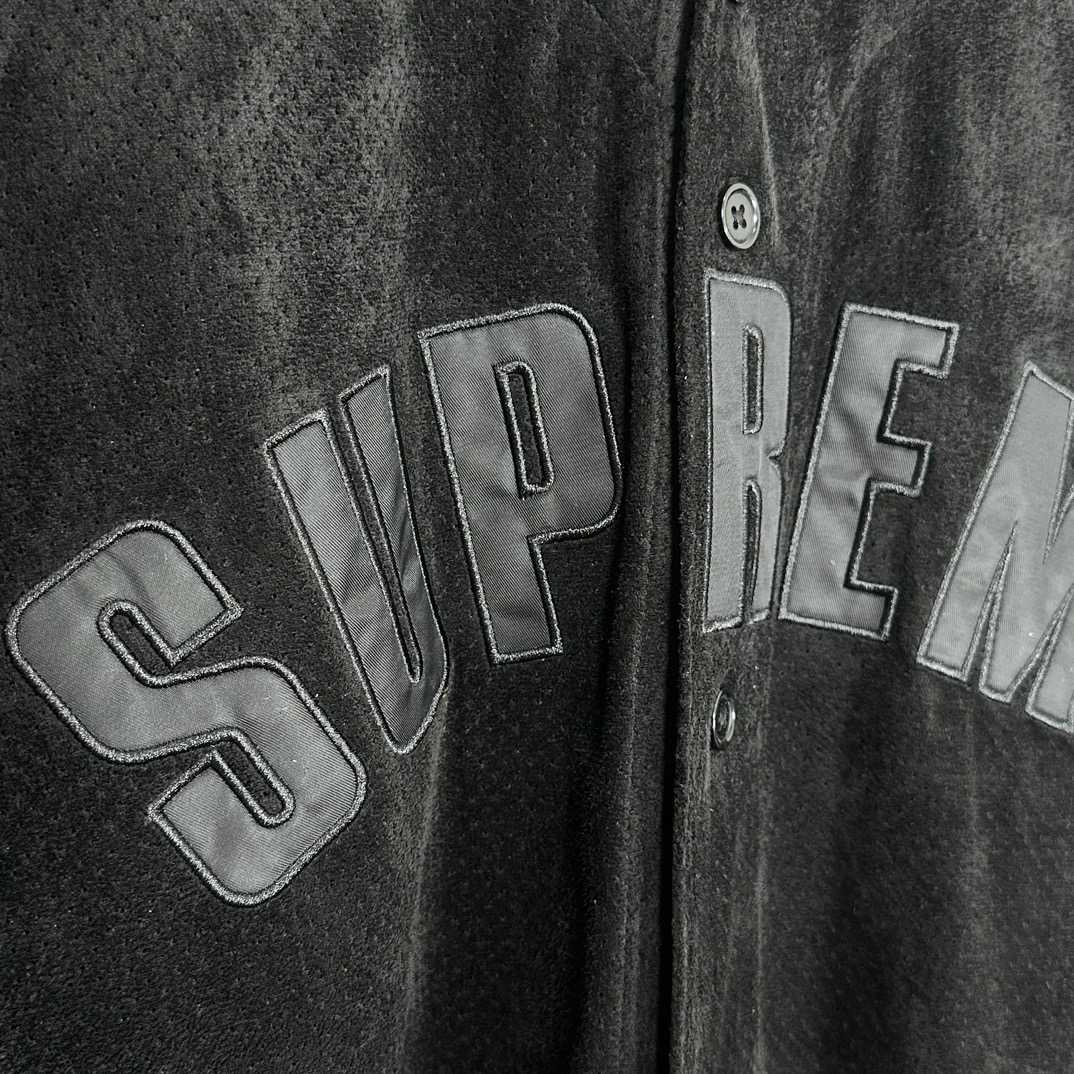 Supreme Ultrasuede Mesh Baseball Jersey - DopestKickz