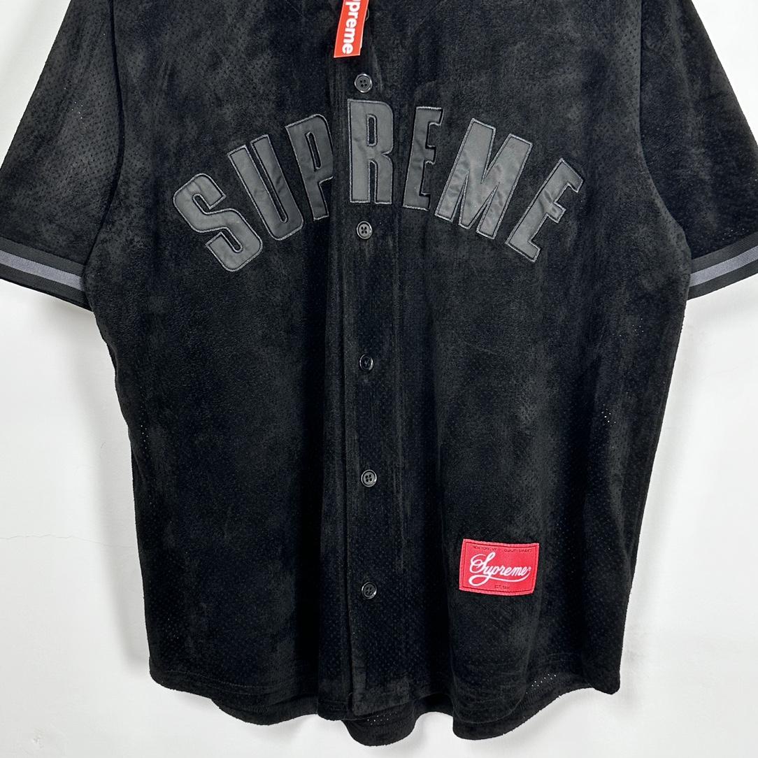 Supreme Ultrasuede Mesh Baseball Jersey - DopestKickz
