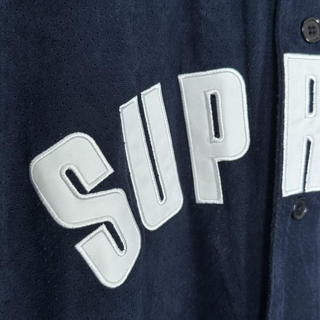 Supreme Ultrasuede Mesh Baseball Jersey - DopestKickz