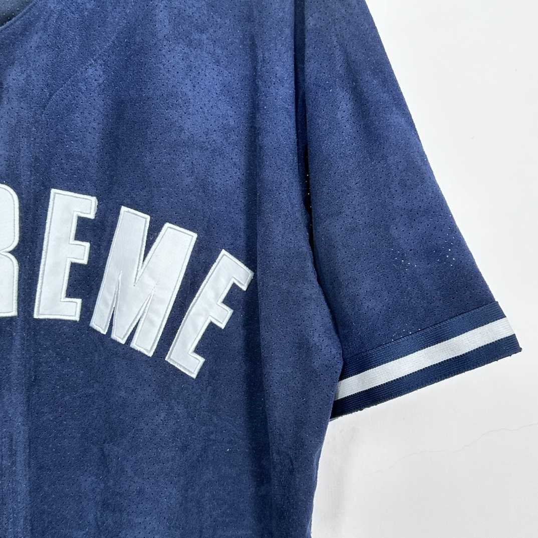 Supreme Ultrasuede Mesh Baseball Jersey - DopestKickz