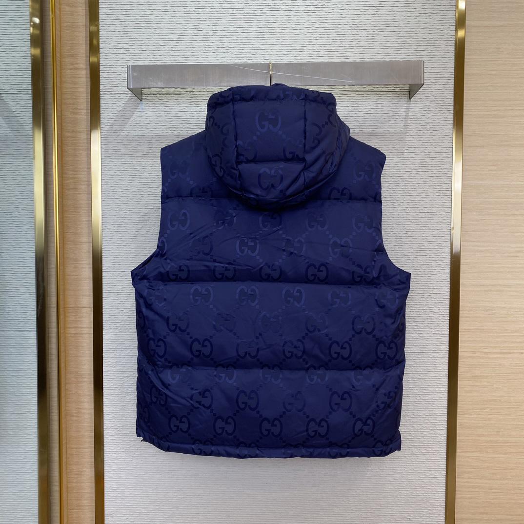 Gucci Jumbo GG Canvas Down Vest - DopestKickz