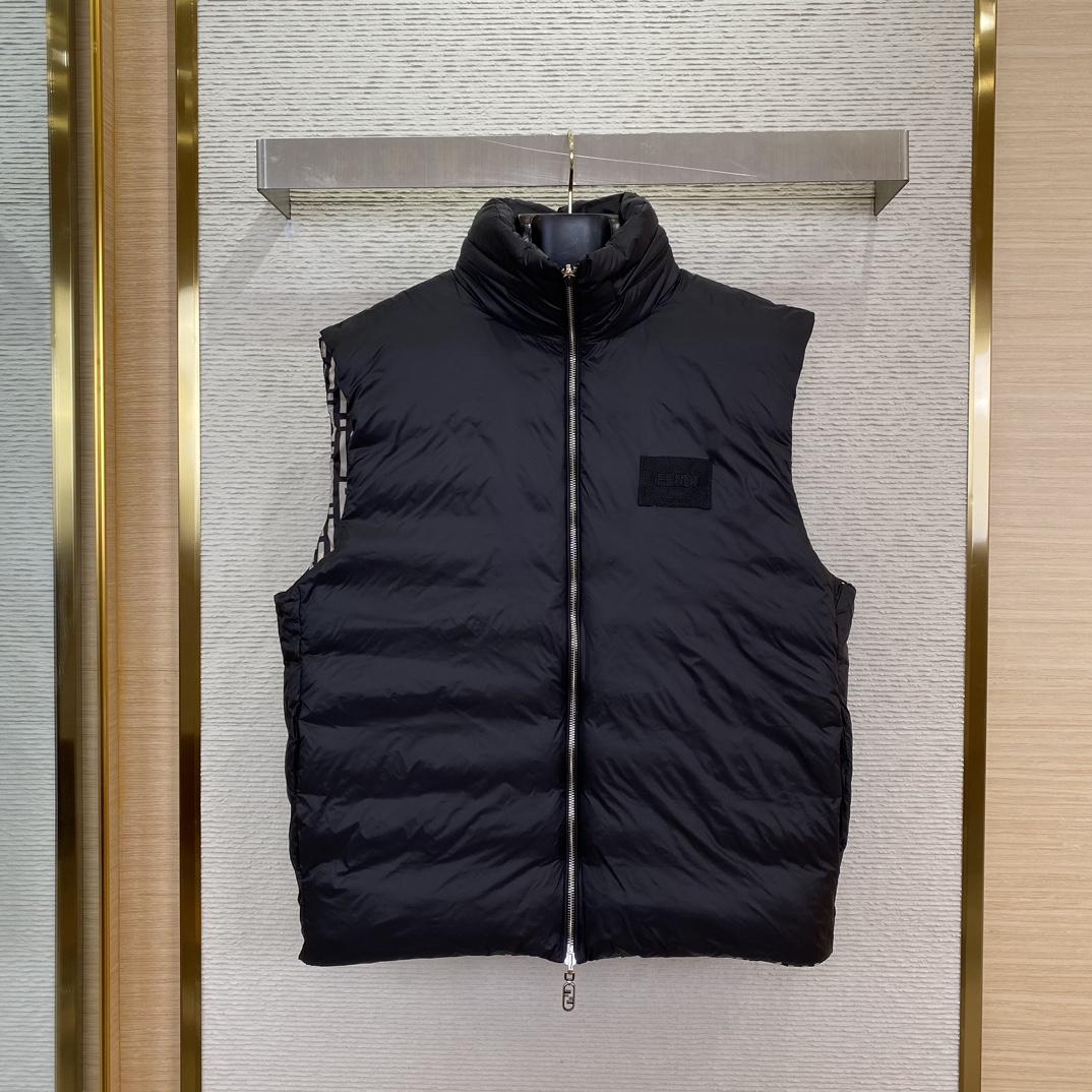 Fendi FF Stripe Reversible Padded Gilet - DopestKickz