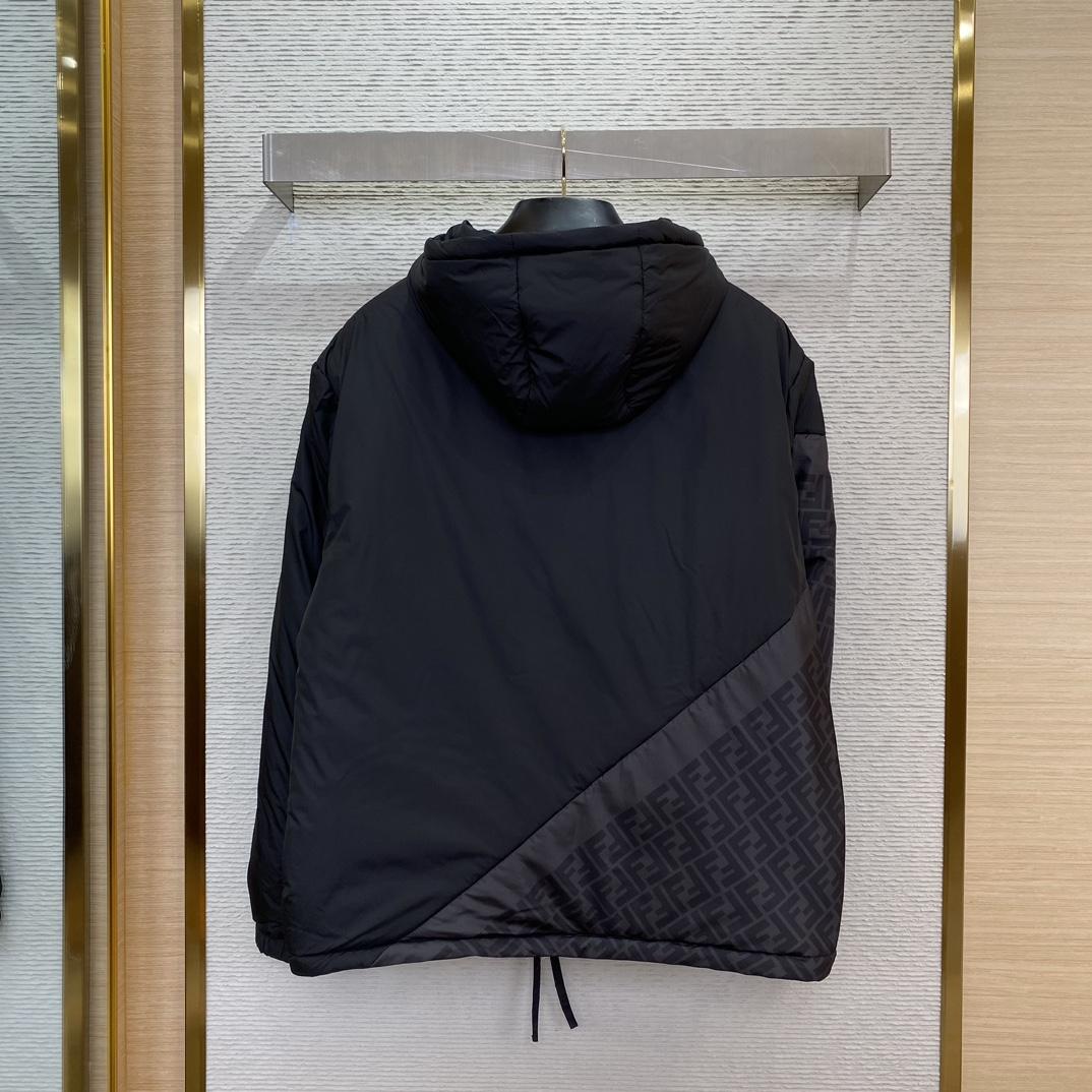 Fendi Windbreaker Black Nylon Windbreaker Jacket - DopestKickz