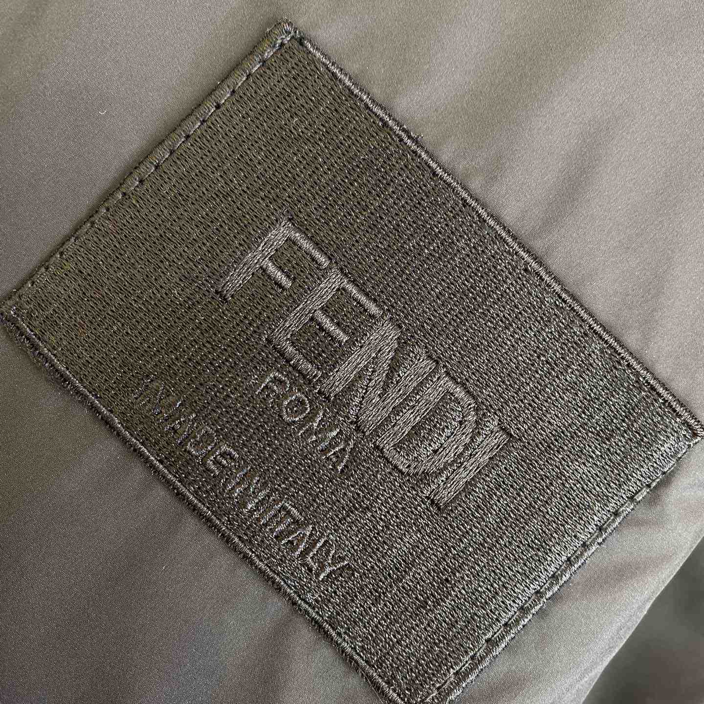 Fendi Windbreaker Black Nylon Windbreaker Jacket - DopestKickz