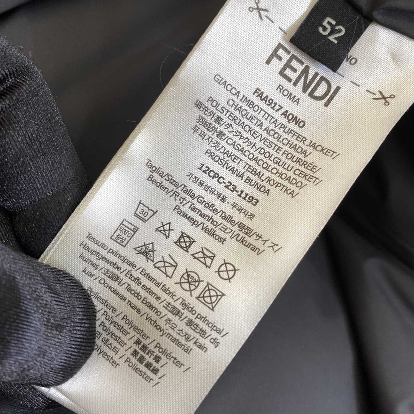 Fendi Windbreaker Black Nylon Windbreaker Jacket - DopestKickz